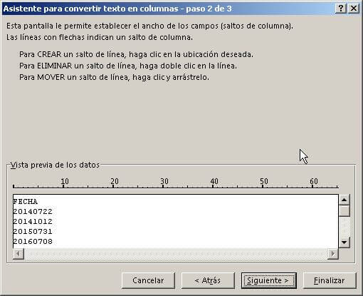 configurar texto ancho fijo