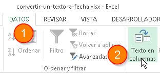 Convertir texto a fecha